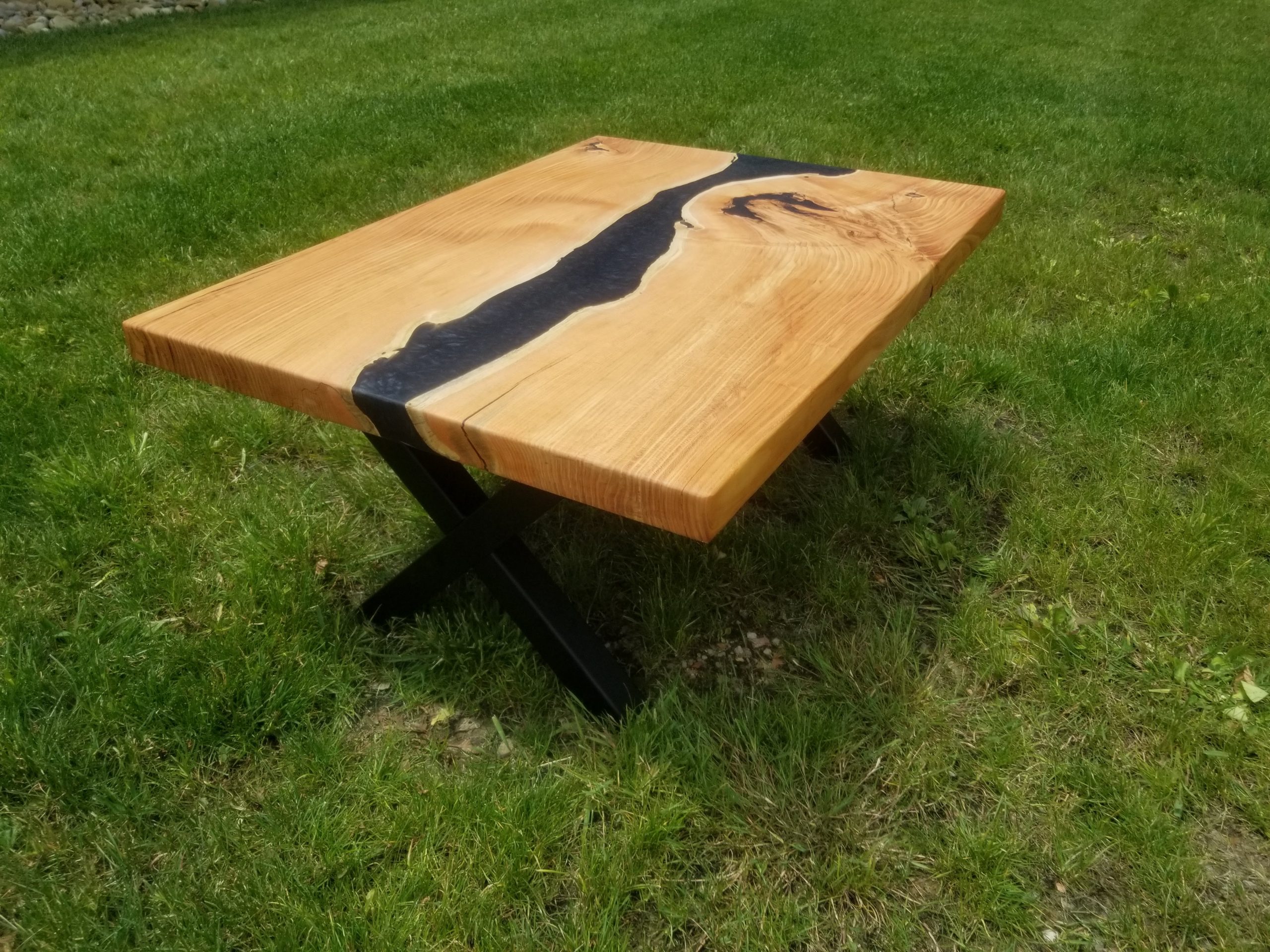 Pebble Decor Table, Walnut Table,epoxy Coffee Table, Epoxy Table, Resin  Table, Unique Coffee Table, Coffee Table, Epoxy Round Table 